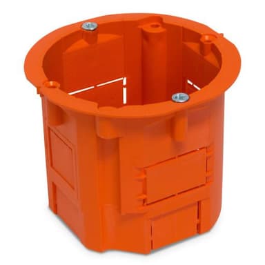 Puszka podtynkowa 60mm pomarańczowa z wkrętami PK-60