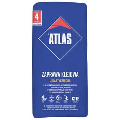 Klej do płytek uelastyczniony Atlas 25kg niebieski
