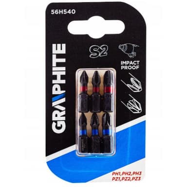 Bity udarowe PH1/2/3, PZ1/2/3 6szt