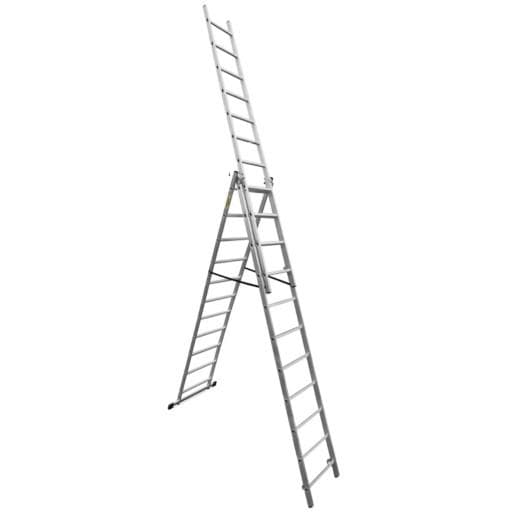 Drabina aluminiowa wielofunkcyjna 3x11 szczebli 3 części DRABEST