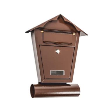 Skrzynka na listy z tubą brązowa 375x295x75mm B6