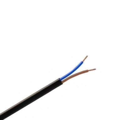 Przewód mieszkaniowy OMY 2x1mm2 300/300V H03VV-F czarny linka 100m