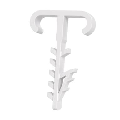 Uchwyt do przewod płaskich podwójny kablowy biały USMP-3 bis 100szt