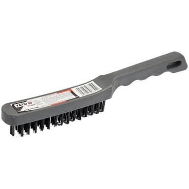 Szczotka druciana 4 rzędowa uchwyt plastikowy