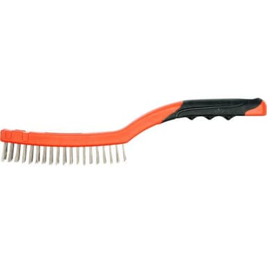 Szczotka druciana 3 rzędowa uchwyt plastikowy