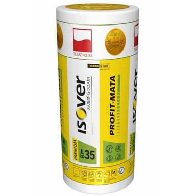 Wełna Isover PROFIT-MATA 100mm 0,035 7,2m2 rolka mineralna