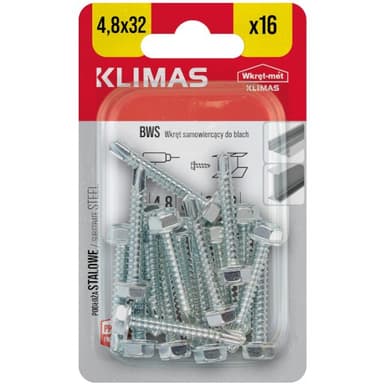 Wkręt samowiercący WS 4,8x32mm 16szt