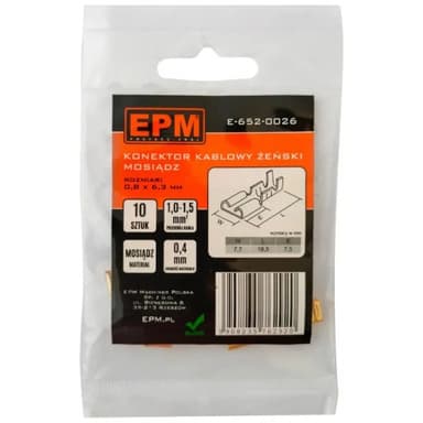 Końcówka nasuwka 1-1,5mm 0,8x6,3mm 10szt