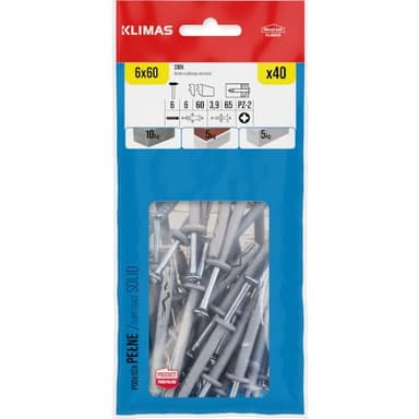 Kołek SMK kołnierz 6x60mm 40 szt