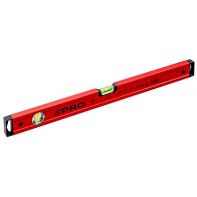 Poziomica 180cm PRO600 czerwona pion poziom