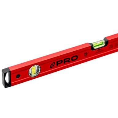 Poziomica 40cm PRO600 czerwona pion poziom