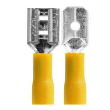 Konektory izolowane męskie+żeńskie żółte 10szt VDD-6.35Y Vayox