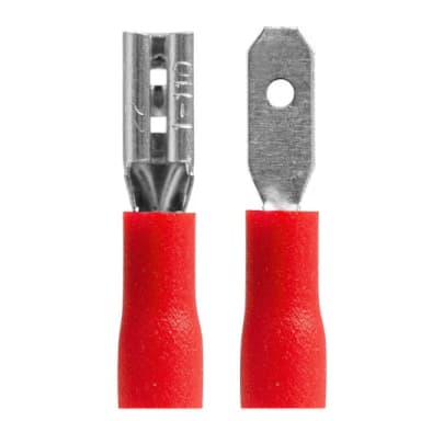 Konektory izolowane męskie+żeńskie czerwone 10szt VDD-2.8R