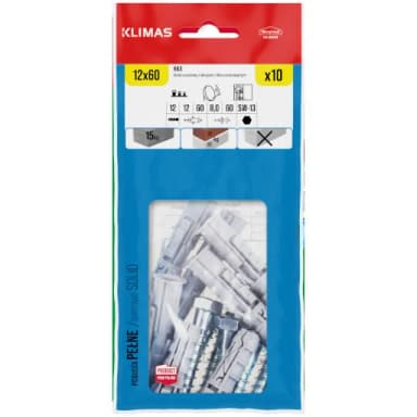 Kołek rozporowy 12x60 klucz 10szt