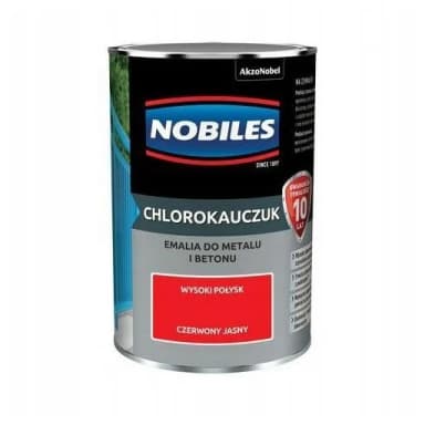 Emalia chlorokauczuk czerwony jasny 0,9L