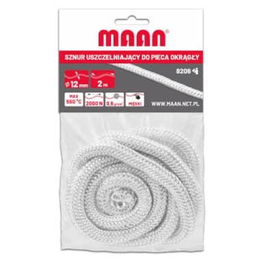 Sznur uszczelniający do pieca okrągły 12mm 2mb