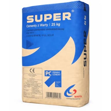 Cement Super niebieski CEM II/B-M (V-LL) 32,5R warta