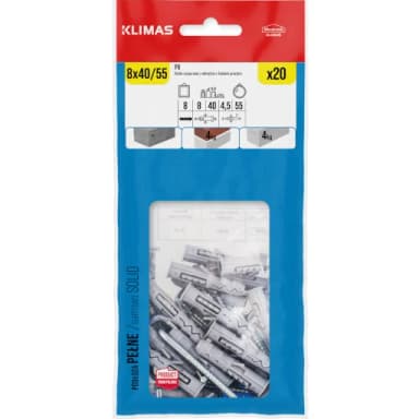 Kołek rozporowy z hakiem prostym 8x40mm 20szt
